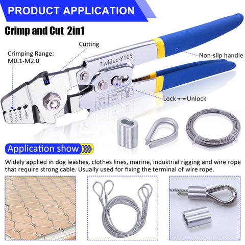 Twidec non-slip grip with safety lock improves control.