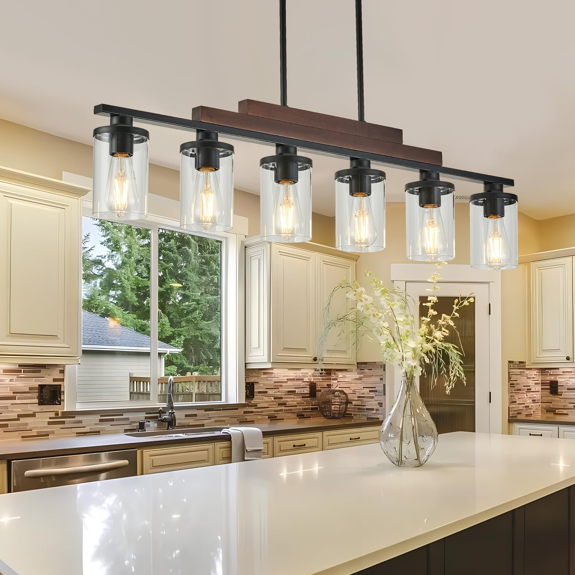 Twig farmhouse chandelier ships 95% assembled for quick setup.