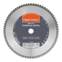TWIN-TOWN 14-inch cermet blade with 72 teeth for dry cutting mild steel