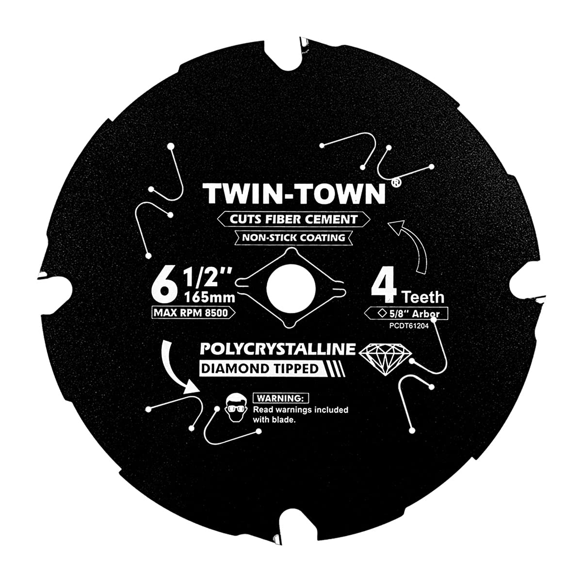 TWIN-TOWN PCDT61204 teeth close-up for precise cuts