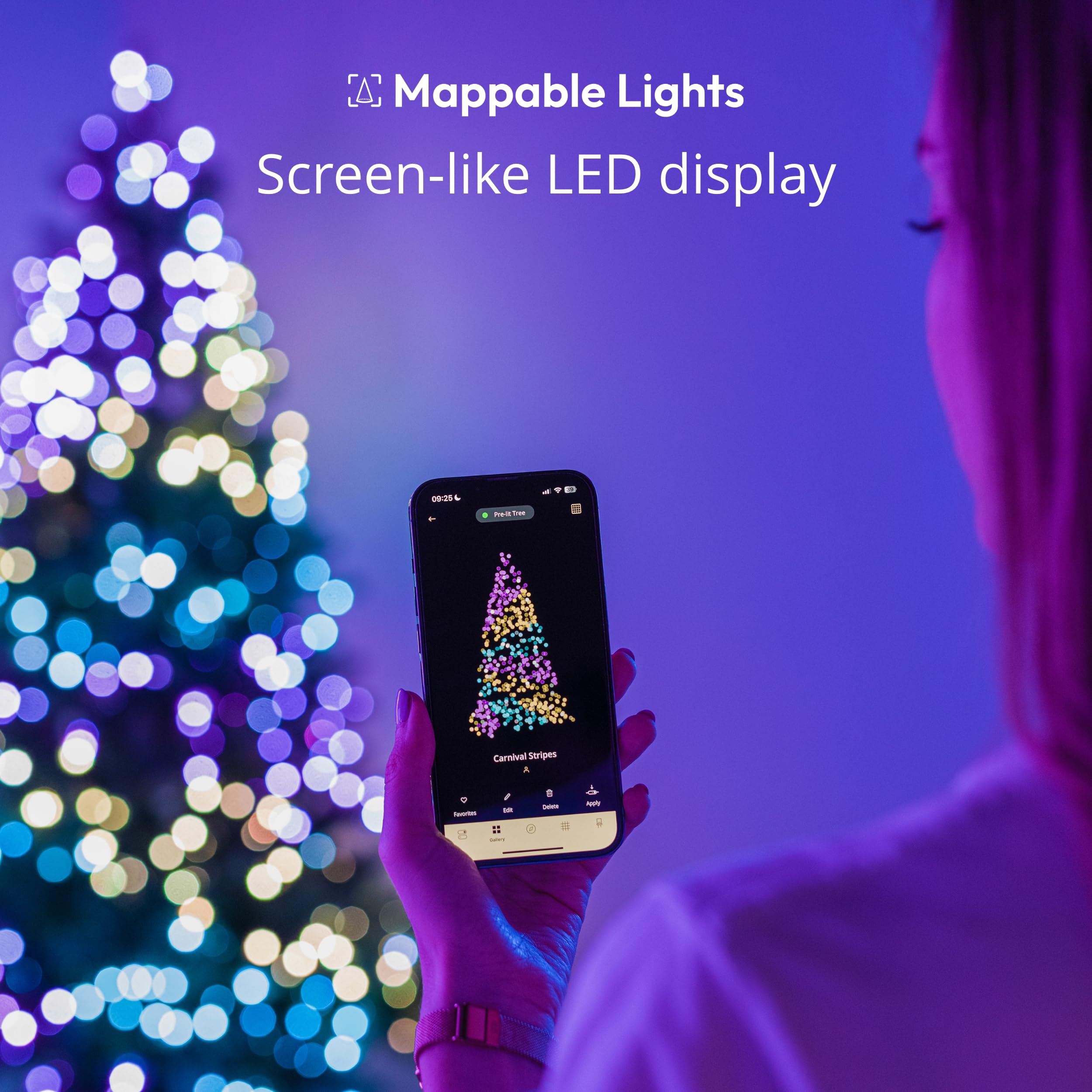 Twinkly Strings 600 LED RGB bedroom decor highlights cozy color options for sleep spaces