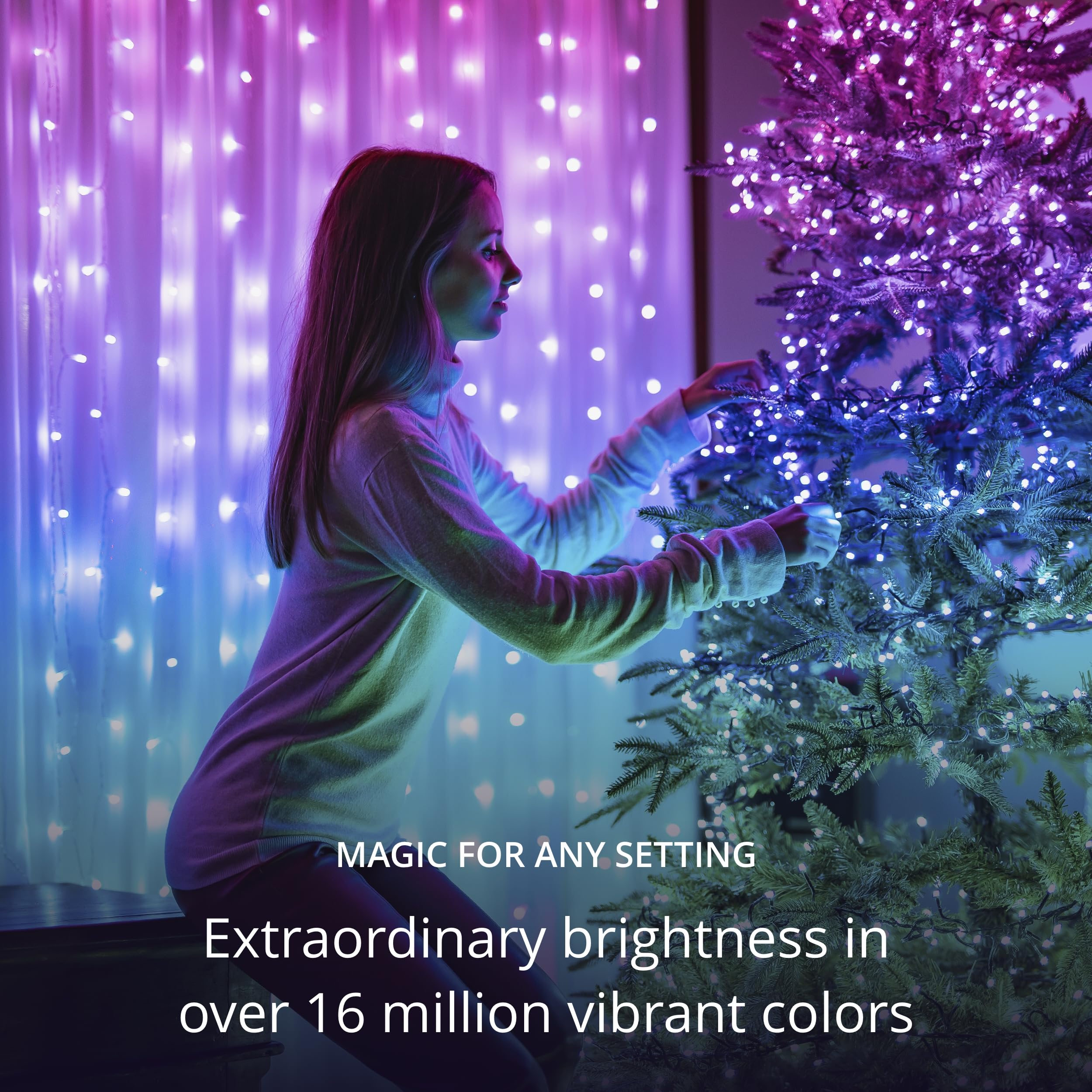 Twinkly Strings app-controlled multicolor LEDs for dynamic decorating.