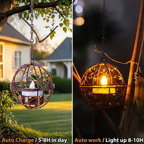TWINKVILLA adjustable hanging chain makes placement easy on patios or pergolas.