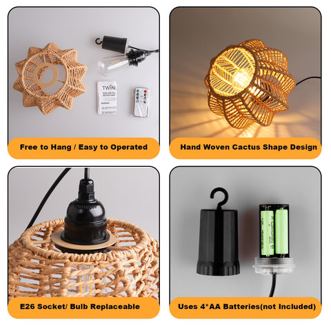 TWINKVILLA adjustable hanging cord 35 inch fits any space.