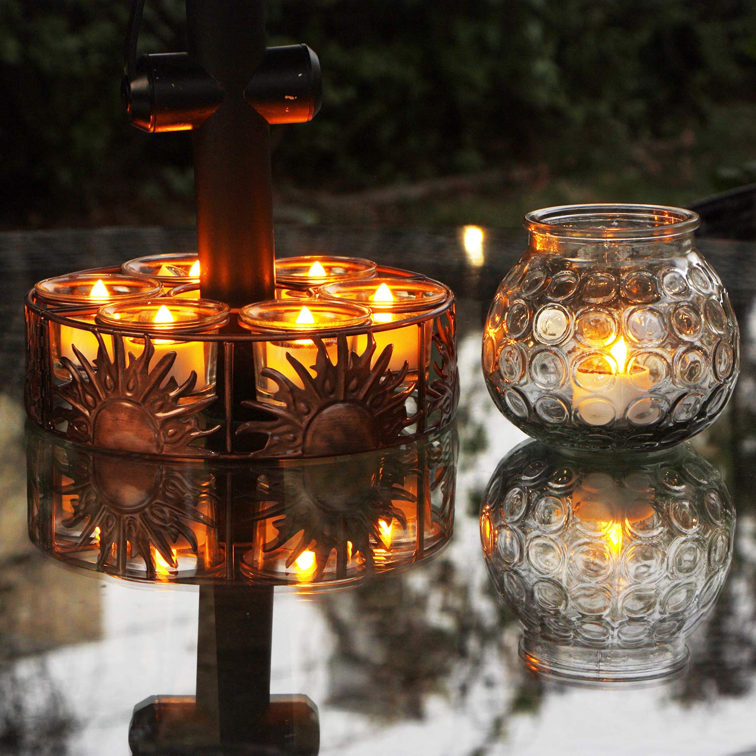 TWINKVILLA auto sensor tea lights switch on at dusk