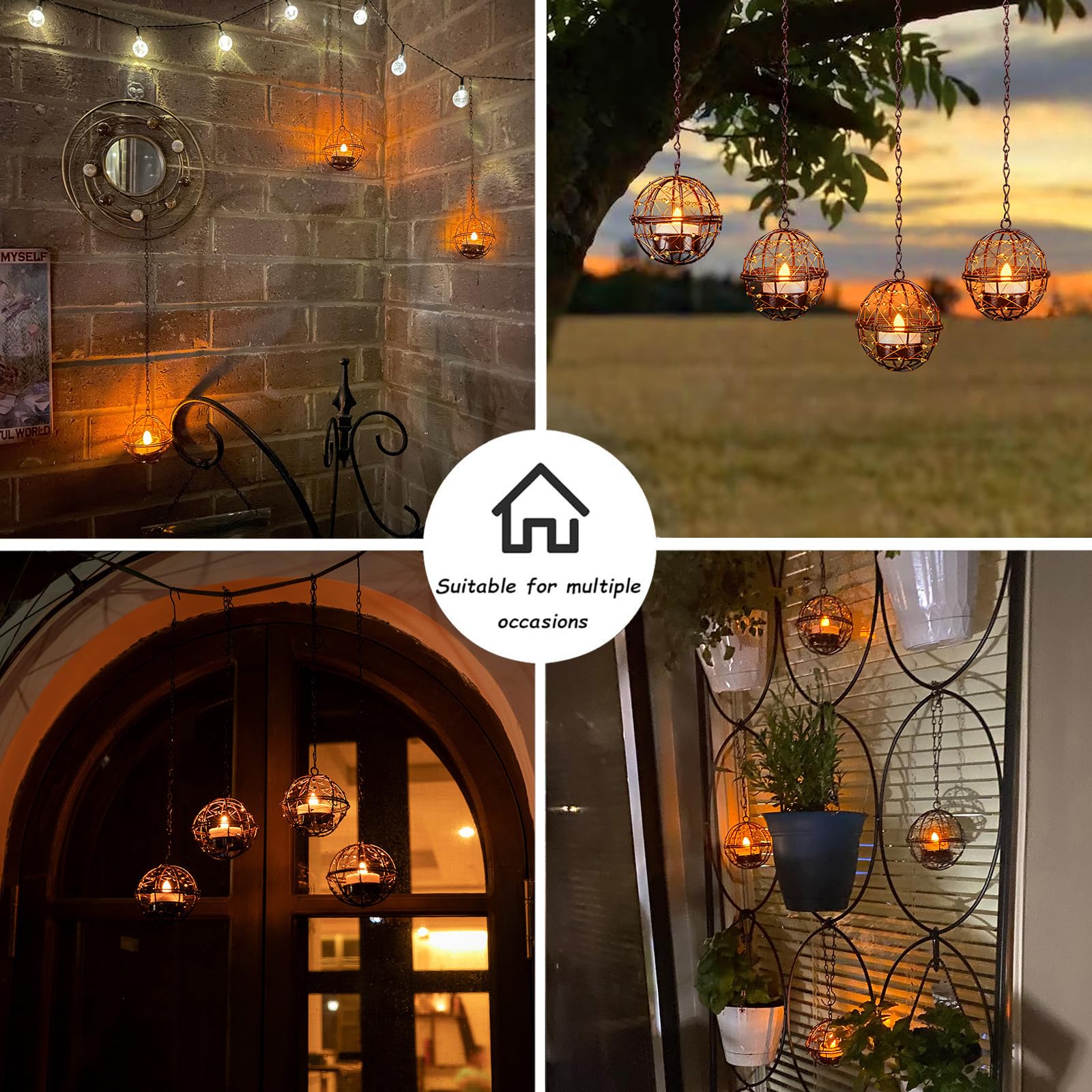 TWINKVILLA rust resistant lanterns offer durable garden decor with low maintenance.