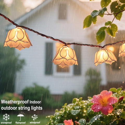 TWINKVILLA shatterproof floral covers for safe, durable decorative lighting