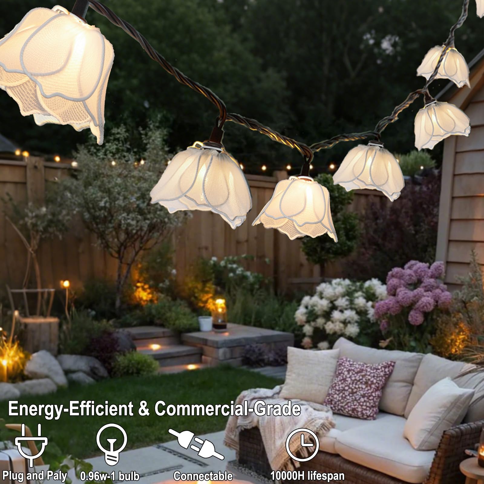 TWINKVILLA IP44 weatherproof garden lights for year-round outdoor ambiance