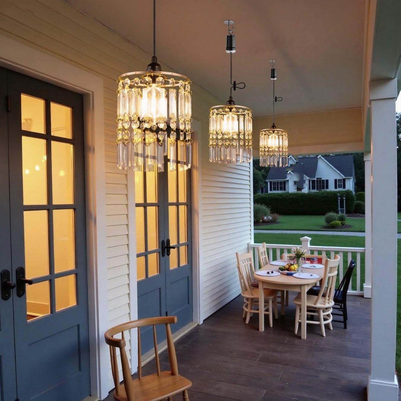 TWINKVILLA waterproof design suitable for patio, gazebo, or pergola.