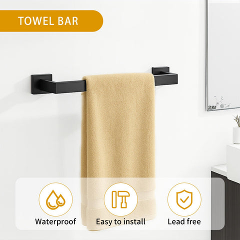 Twirobt two hooks in matte black provide extra hanging space.