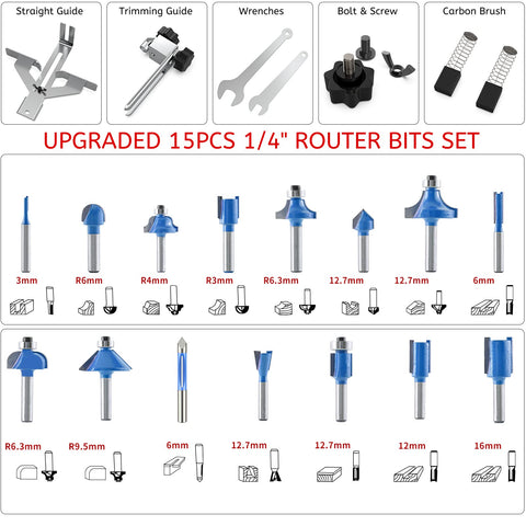TwoWin 15 bit set provides a range of profiles for versatile tasks.