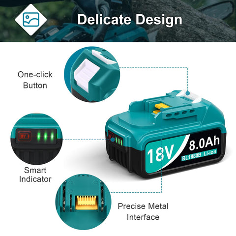 Twupixy battery designed for Makita 18V LXT tools and wide compatibility.