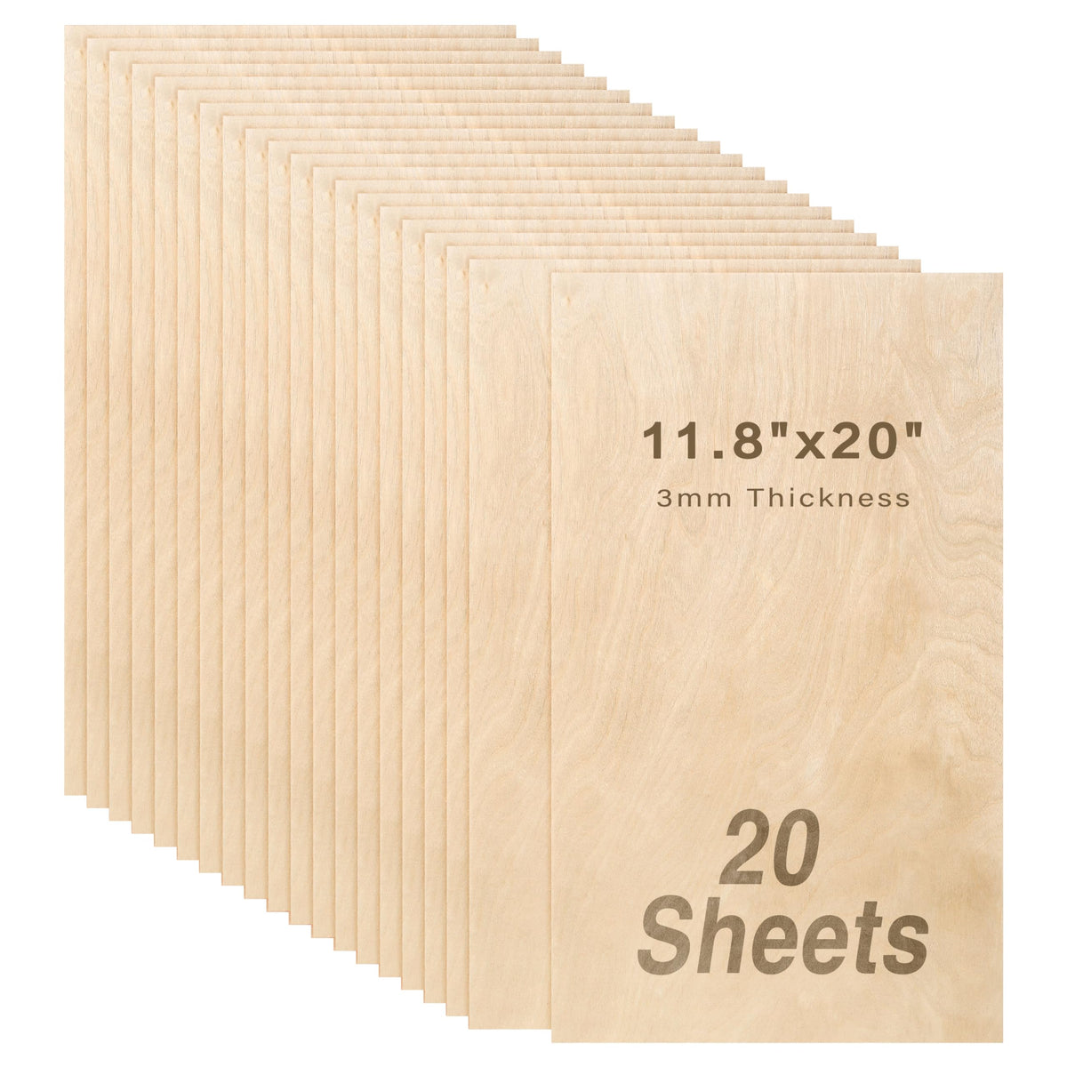 TX liteart Baltic Birch Plywood 20-pack collection shows versatile sheets for laser cutting