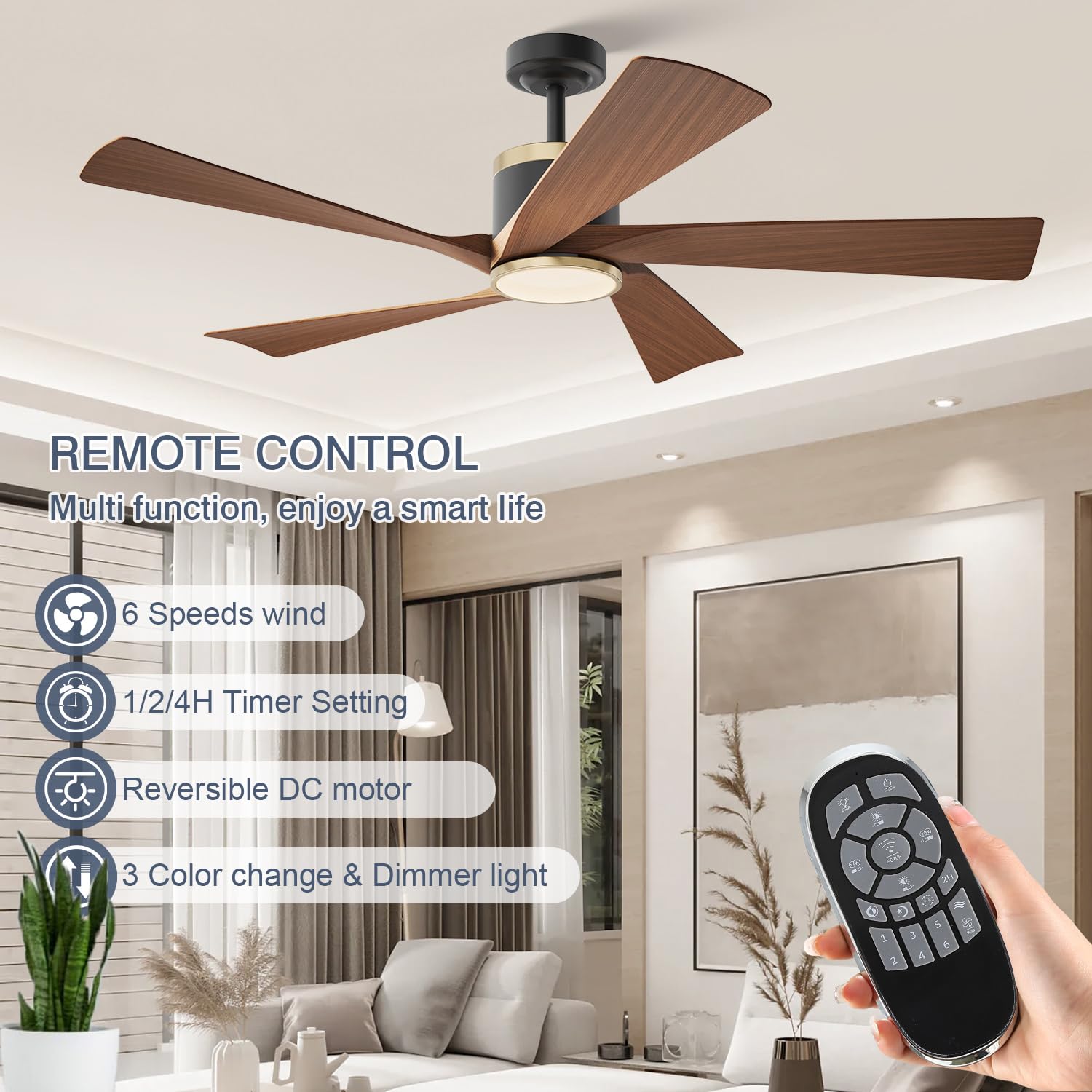 TXCSLY indoor outdoor compatible ceiling fan with weather friendly design