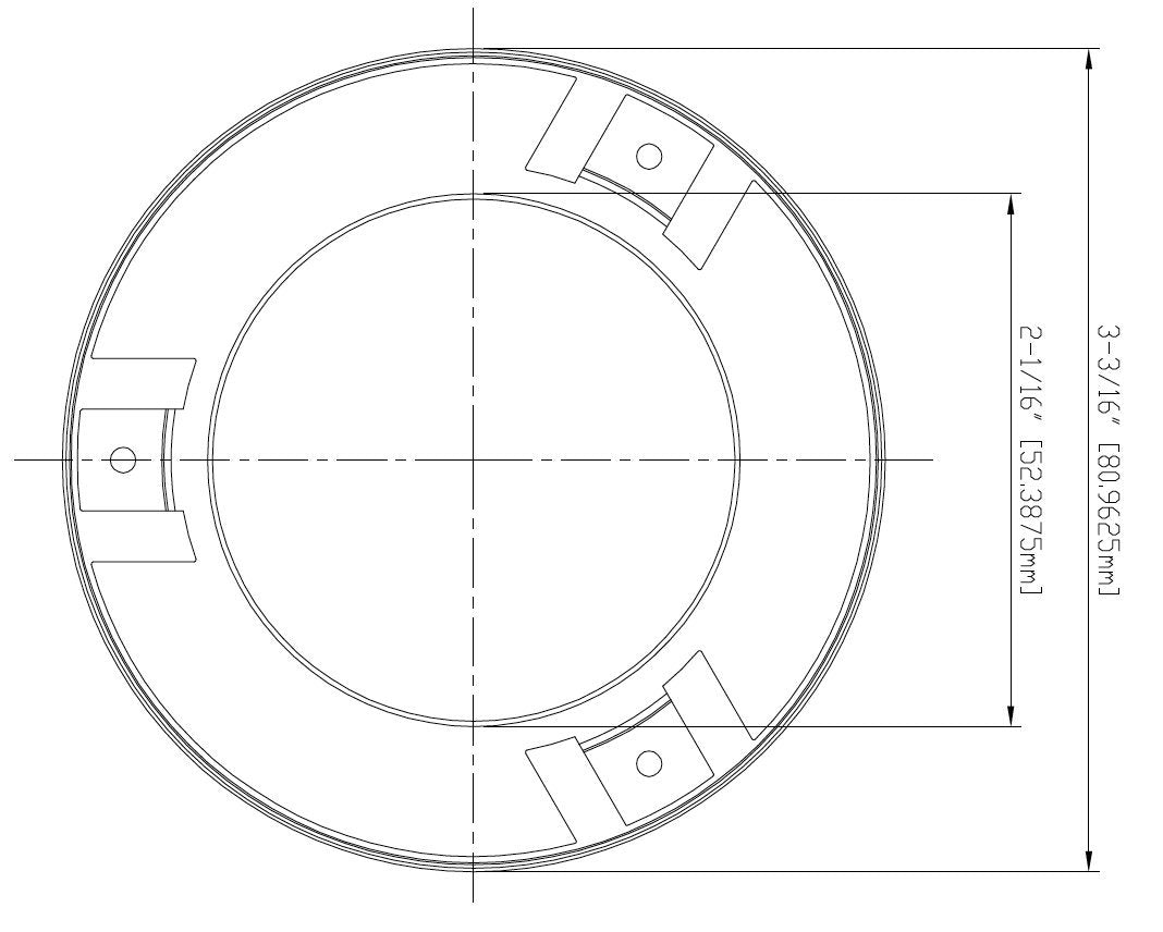 Tyco LFII white flat cover plate installation ready