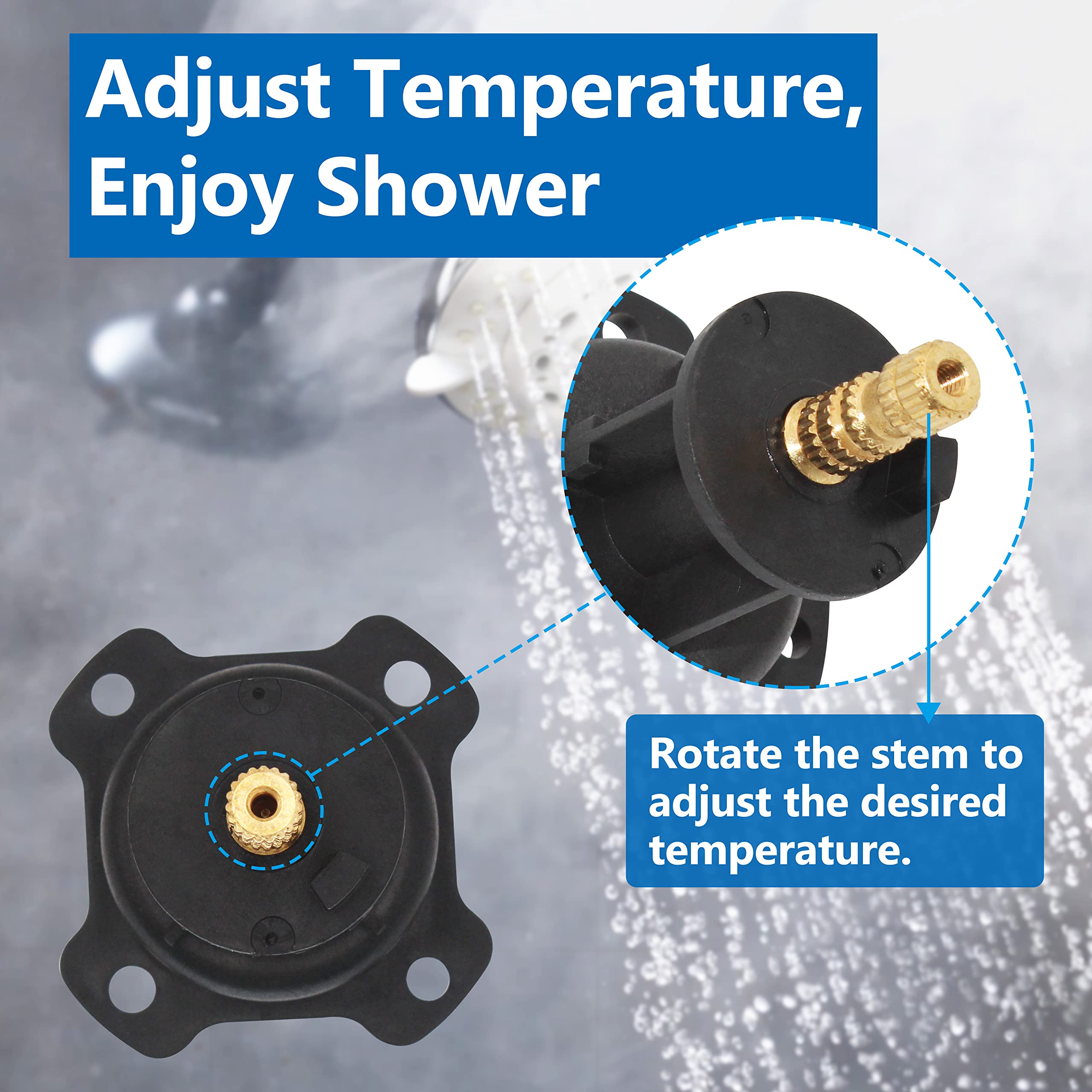 TycoonWon temperature limit stop demonstrates safety-focused temp control during shower use.