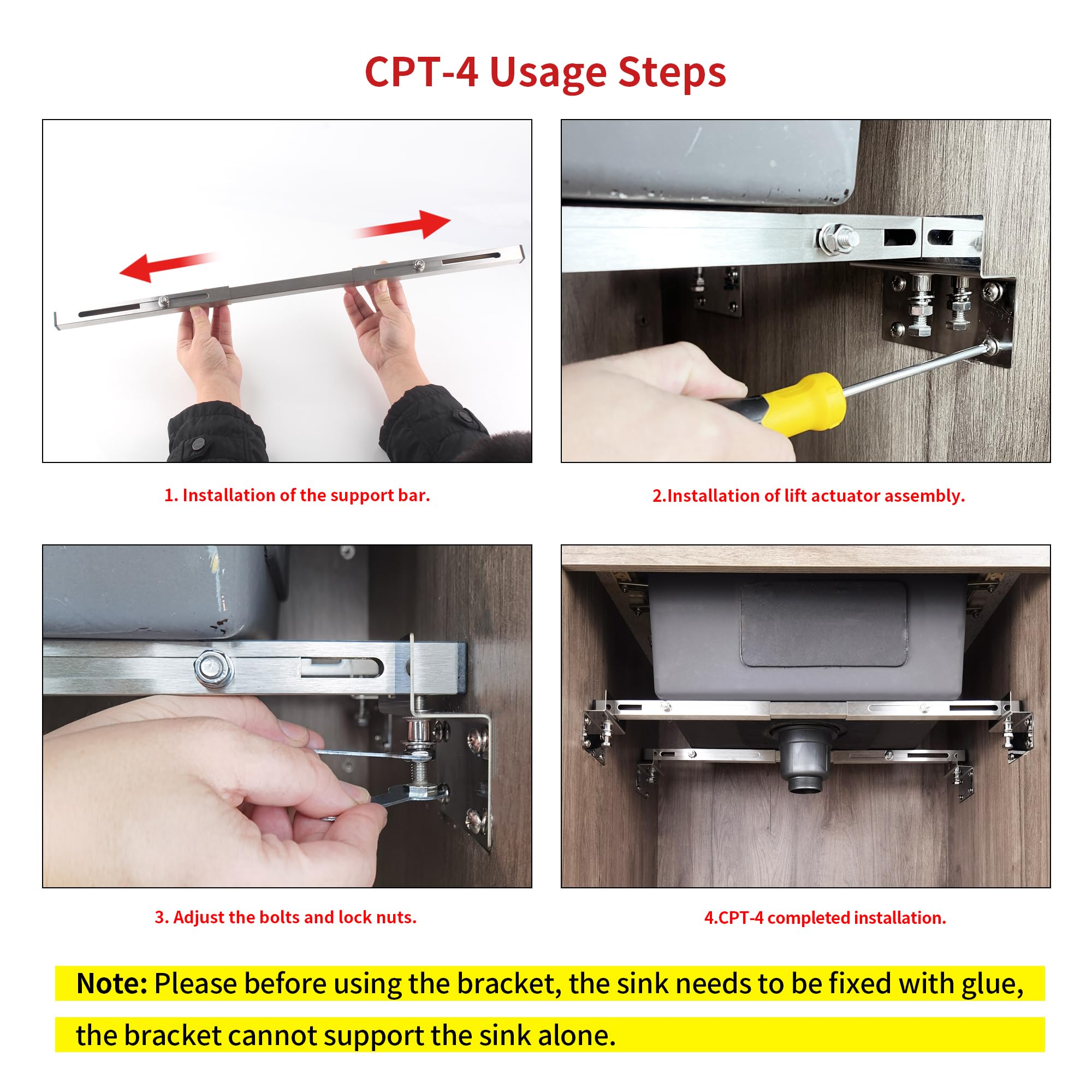 TYESTAND CPT-4 foam strip adhesive protects cabinet surfaces while reducing gaps.
