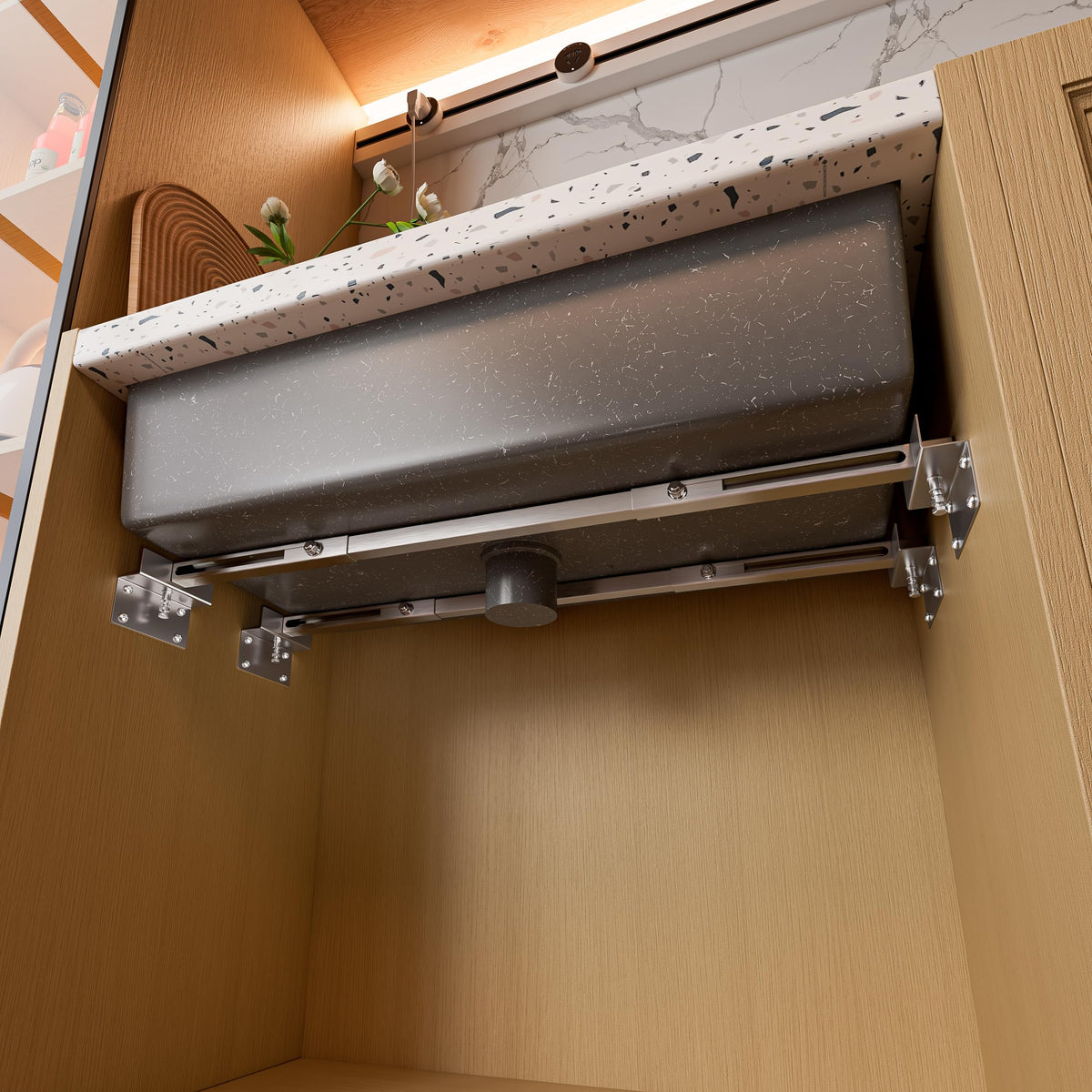TYESTAND CPT-4 undermount brackets provide heavy-duty stability for kitchen sinks.