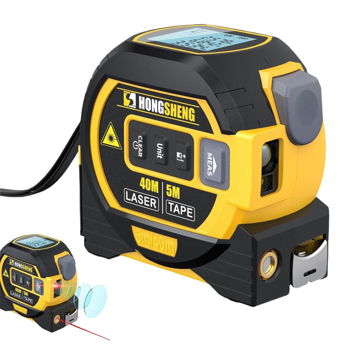 TYGHBN The Ruler 3-in-1 with LED display for precise measurements in dim environments.