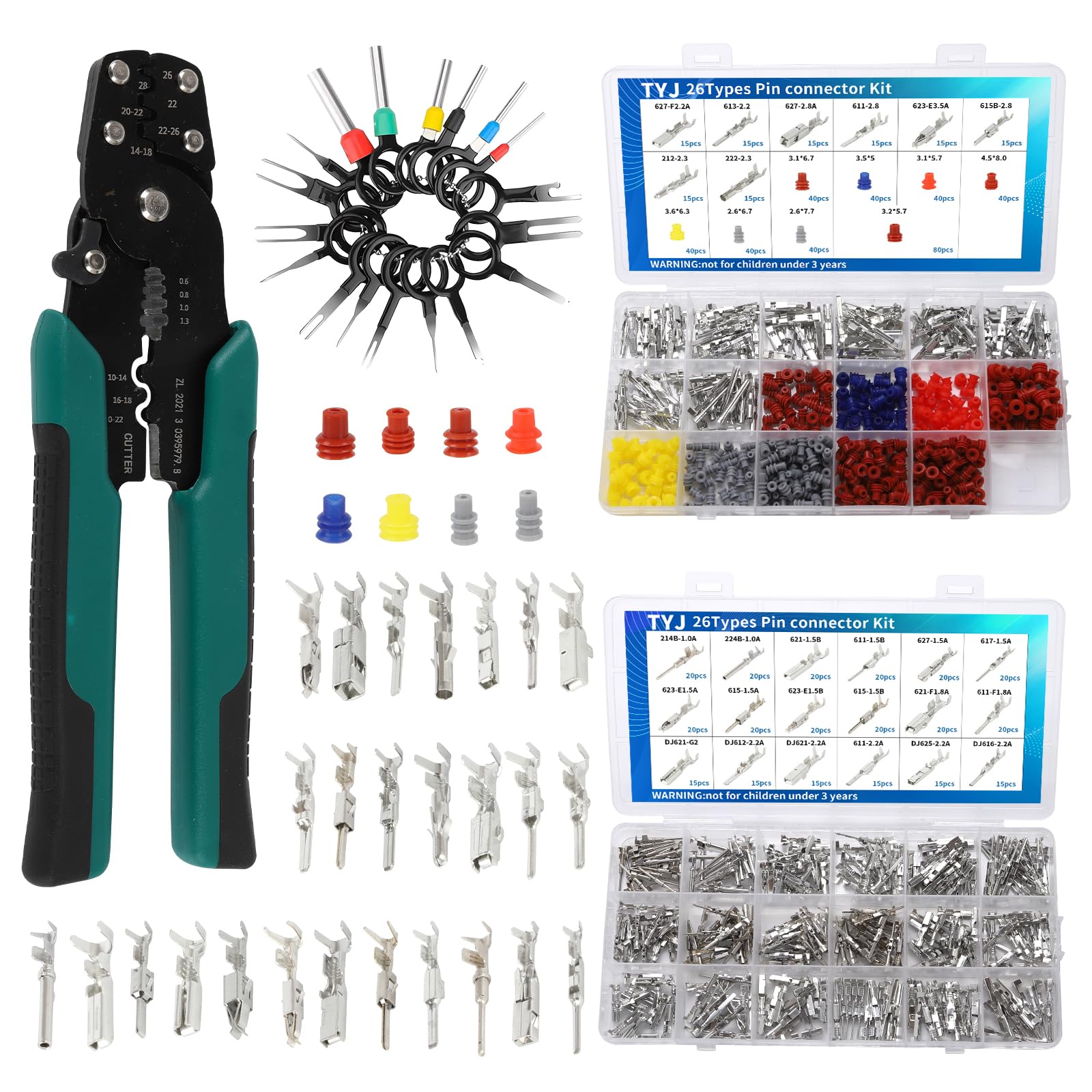 TYJ 812Pcs Pin Connector Kit overview for complete automotive wiring solutions.