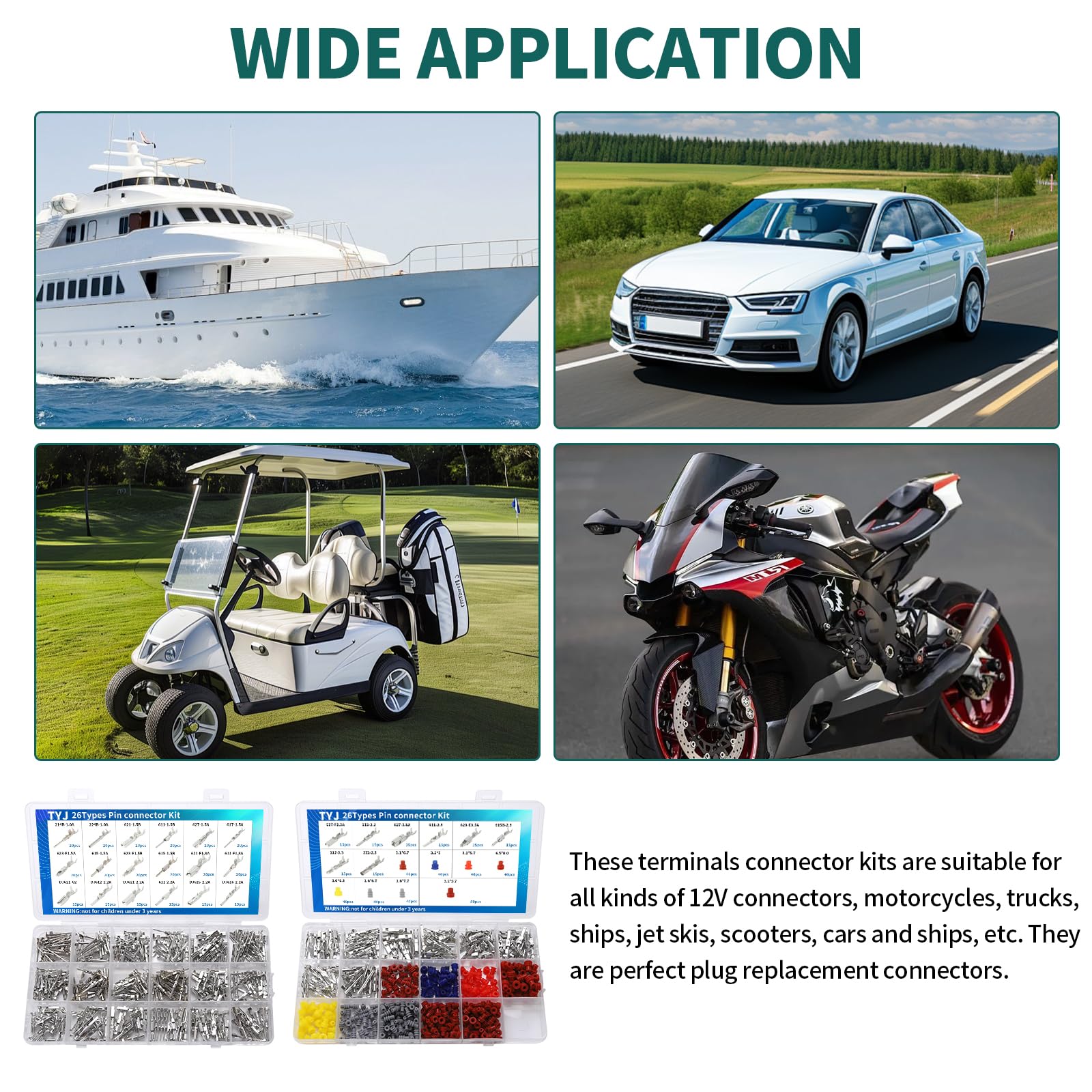 TYJ assembly suitable for automotive and general electrical projects.