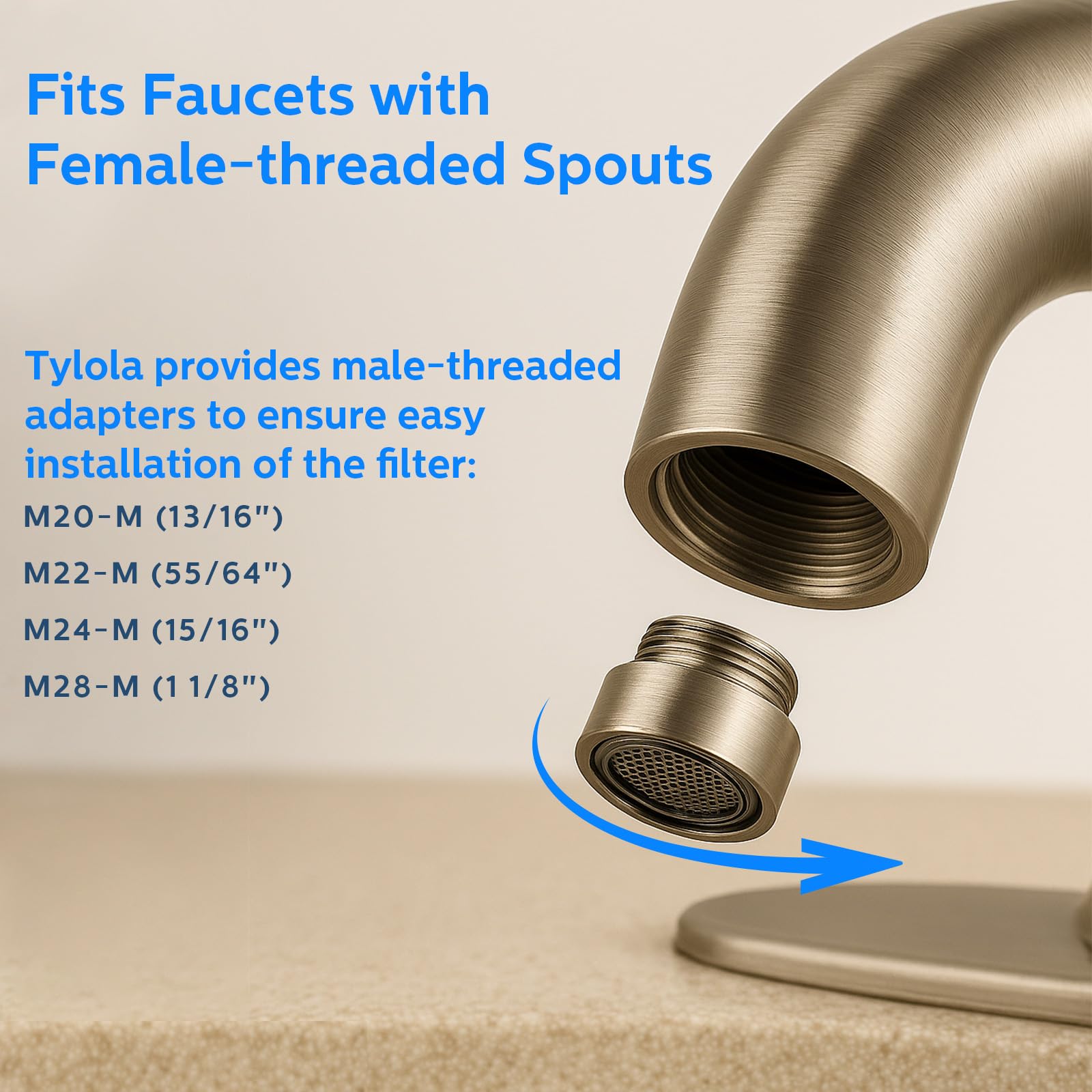 Tylola premium PP cotton layer improves filtration and feel of water.