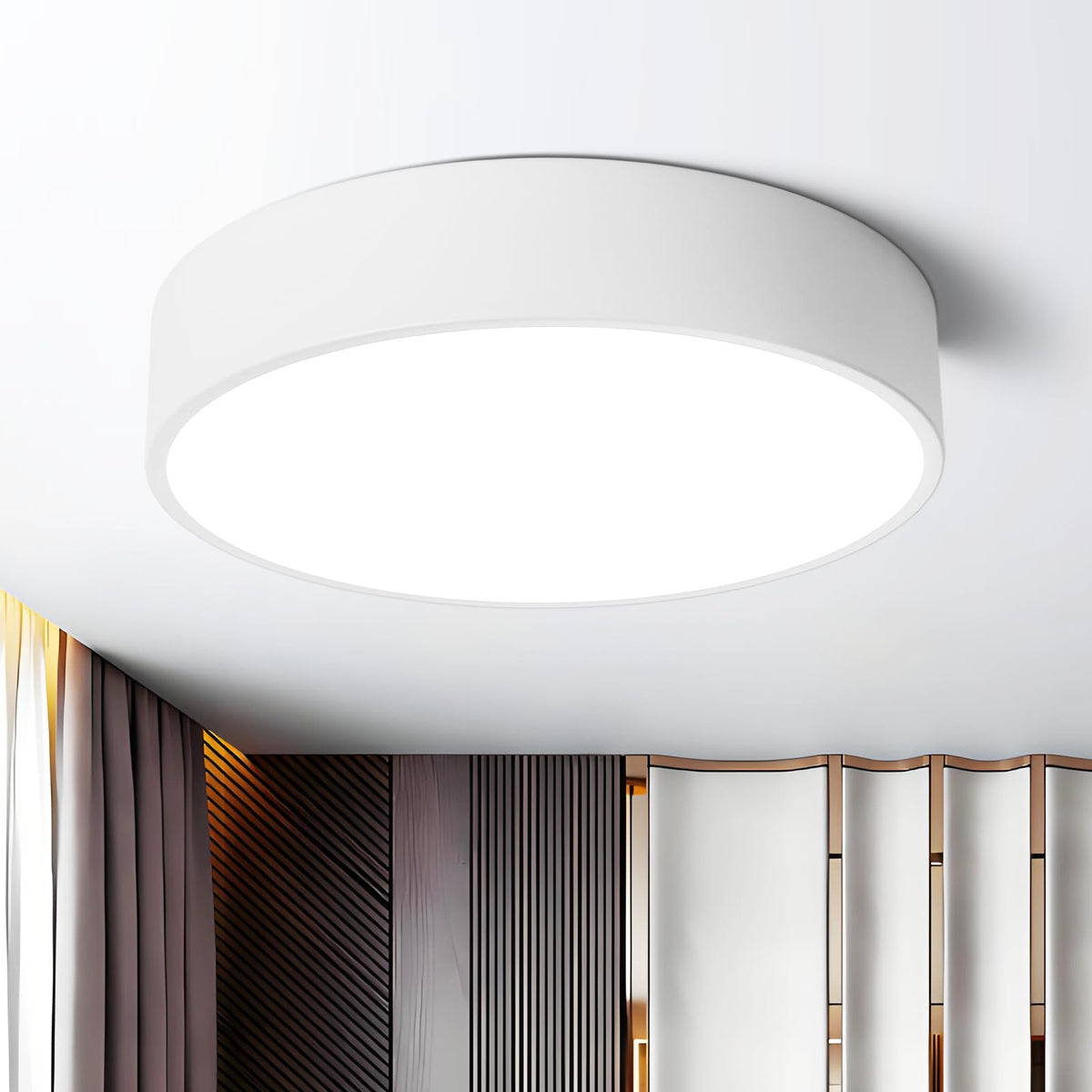 TYNCEAOL dimmable LED ceiling light front view showing round white fixture