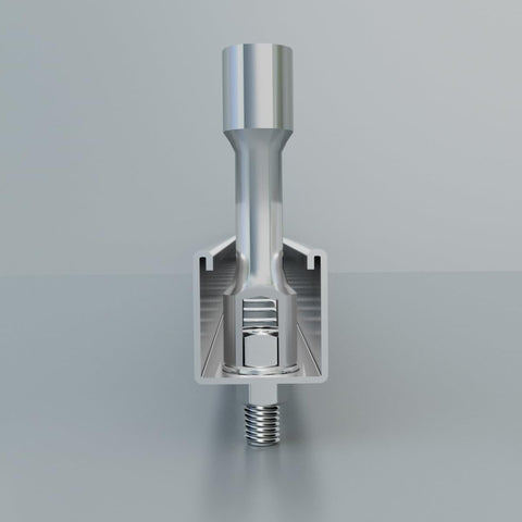 TYPUZO socket with 1/2-inch drive enables fast unistrut nut mounting.