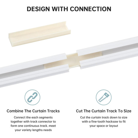 TYRON curtain track used as room divider for flexible spacing