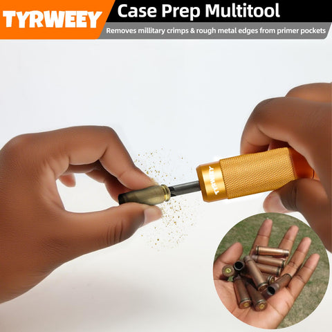 TYRWEEY primer pocket cleaner large removes fouling from pocket bottoms.