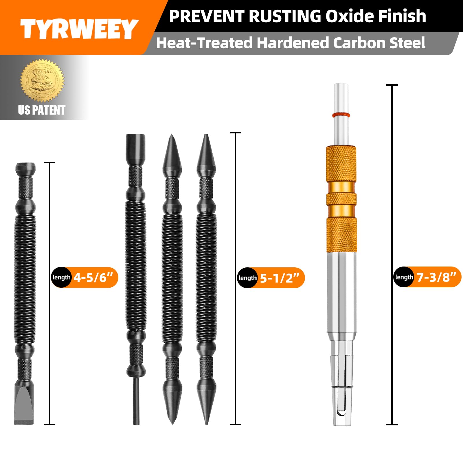 TYRWEEY hammerless cold chisel facilitates rivet and small screw removal cleanly