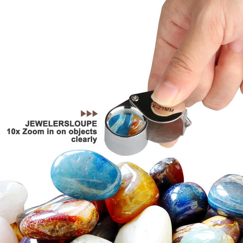 TZDTMEOS jewelry magnifier loupe up to 10x for close inspection.