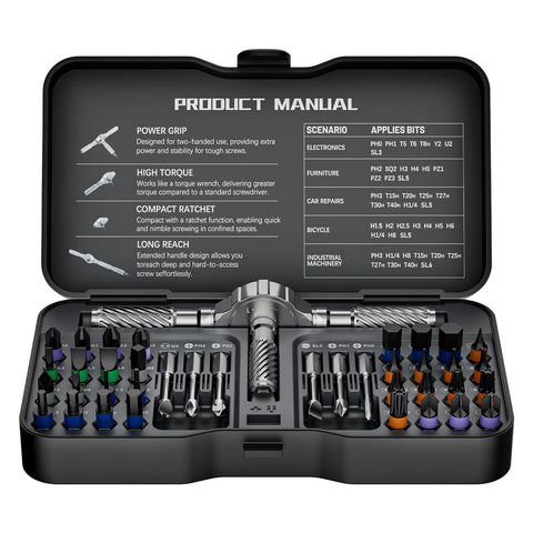 UAGUBSH 40in1 screwdriver set case shows organized storage for quick repairs.