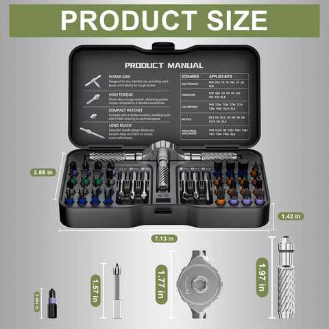 UAGUBSH durable S2 steel bits with color coding for fast identification and longevity.