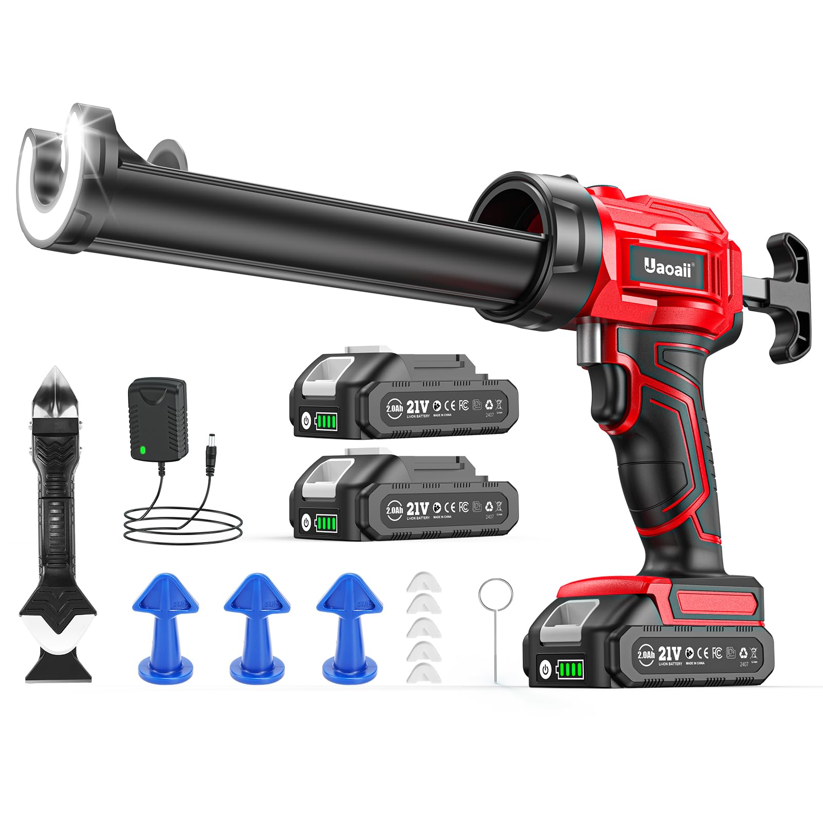 Uaoaii electric caulk gun front view ready for quick sealing tasks