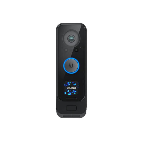 Ubiquiti G4 Doorbell Pro front view shows the 5 MP camera for clear doorstep footage