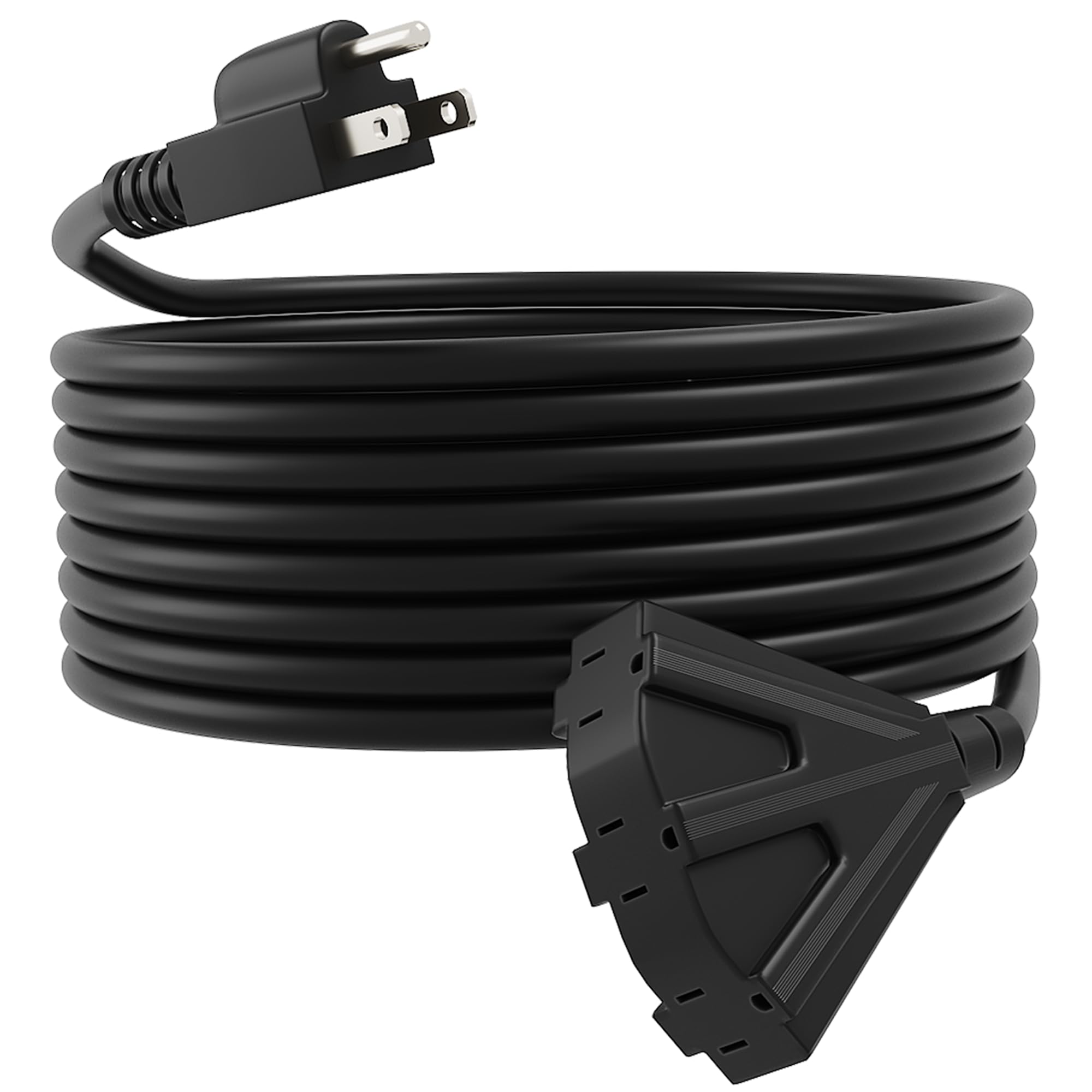 UBOORY 50ft outdoor extension cord enables long-range power for outdoor setups.