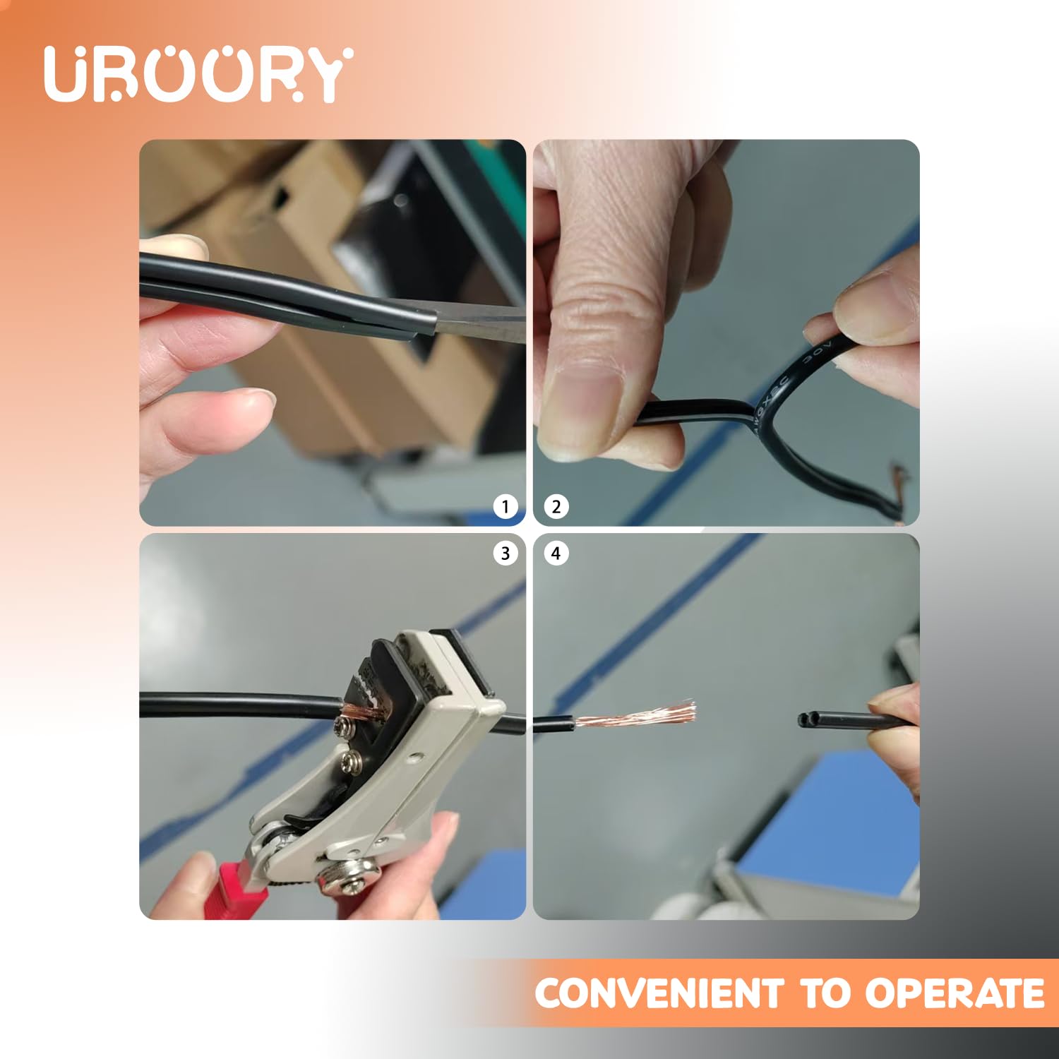 UBOORY pure bare copper conductor for stronger conductivity and flexibility.