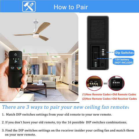 UBORSY TX028C-S pairing DIP switches guide emphasizes quick setup options