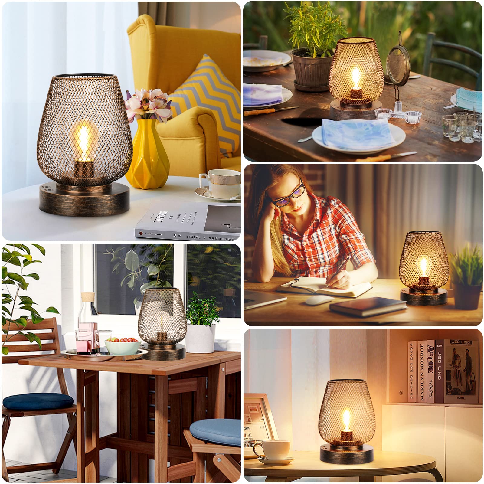 UBright patio-ready lamp adds soft ambience to outdoor seating.