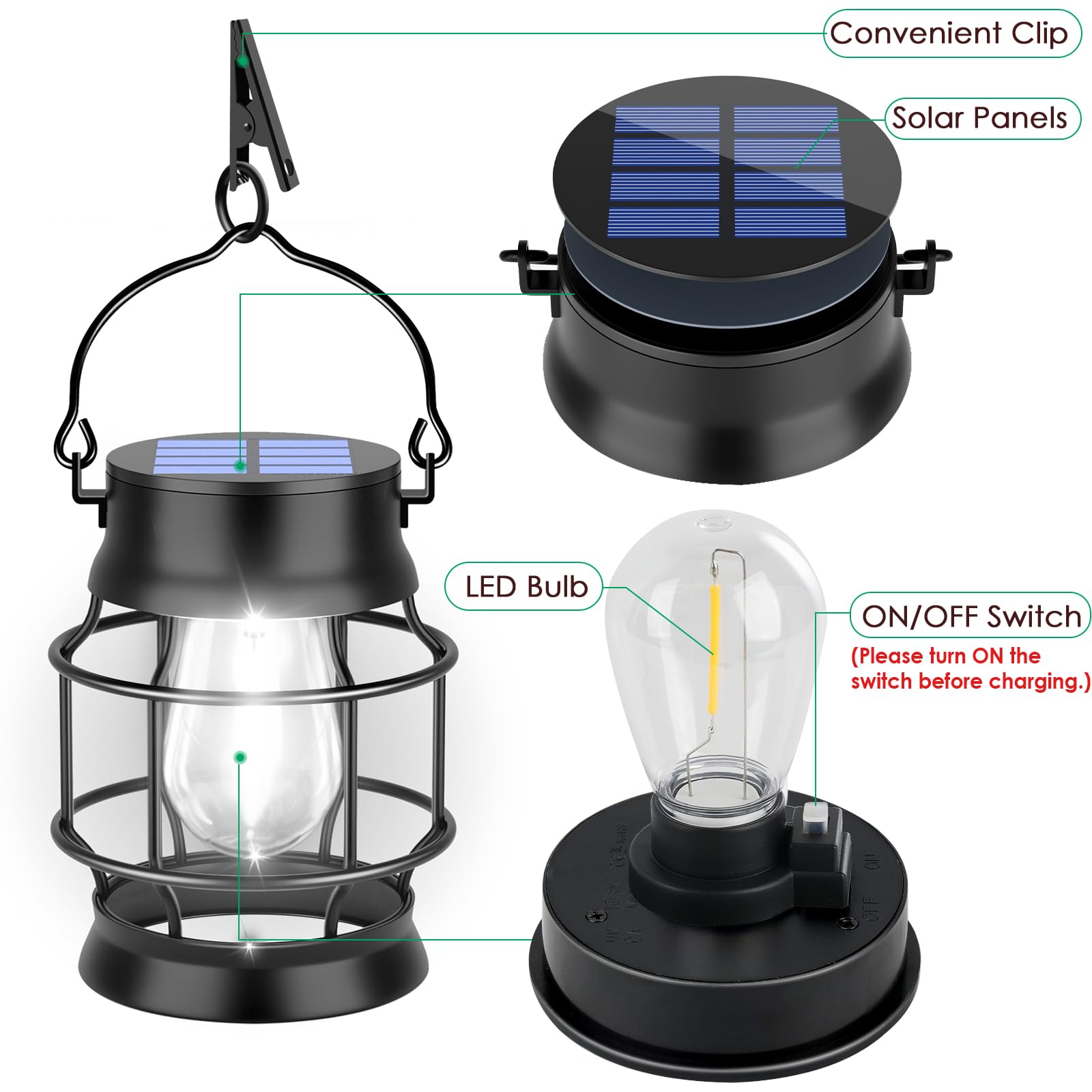 UBright solar lantern patio lighting for night time gatherings.