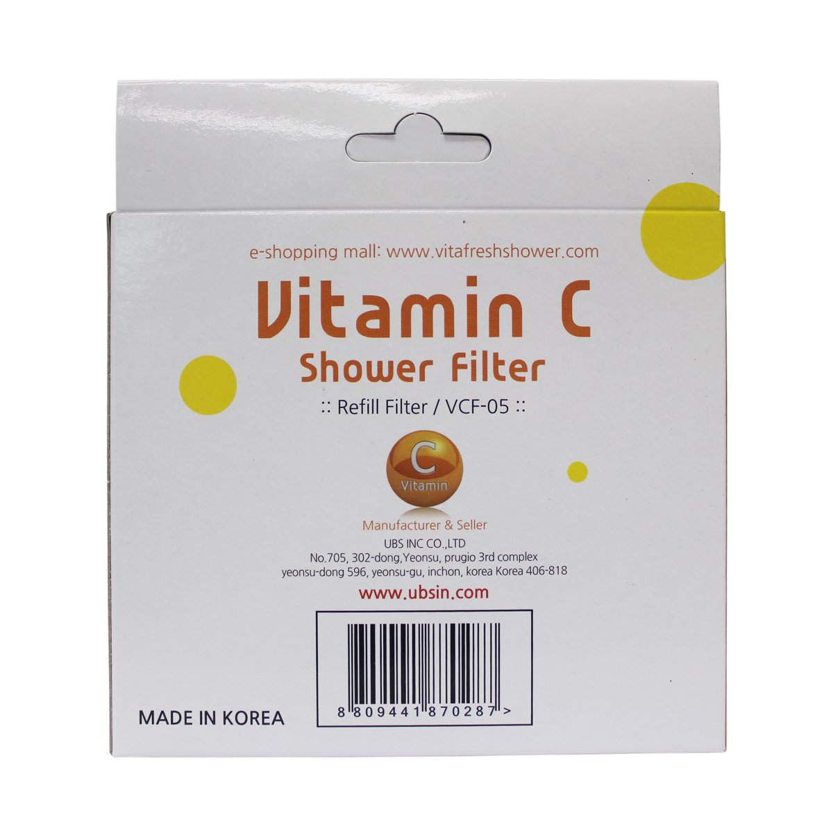 UBS Vitamin C cartridge installation in Vita Fresh Shower Filter.