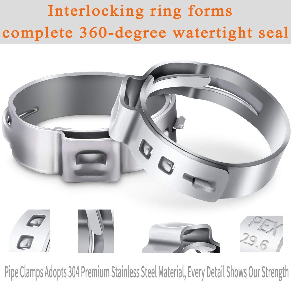 UCANVIN PEX crimp ring 3/4 inch in action, securing leak-free connections