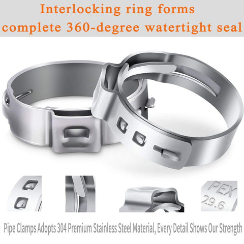UCANVIN PEX crimp ring 3/4 inch in action, securing leak-free connections