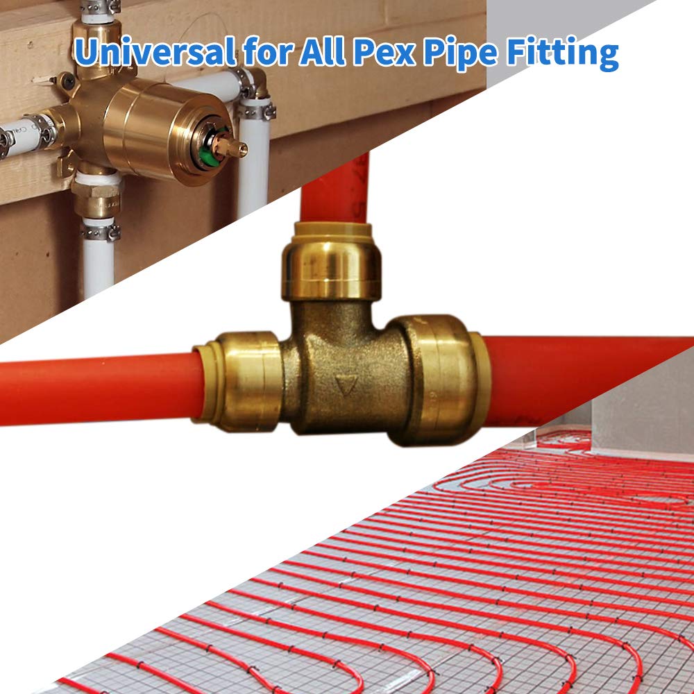 UCANVIN 3/4 inch PEX clamp rings ready for water heater or hydronic systems