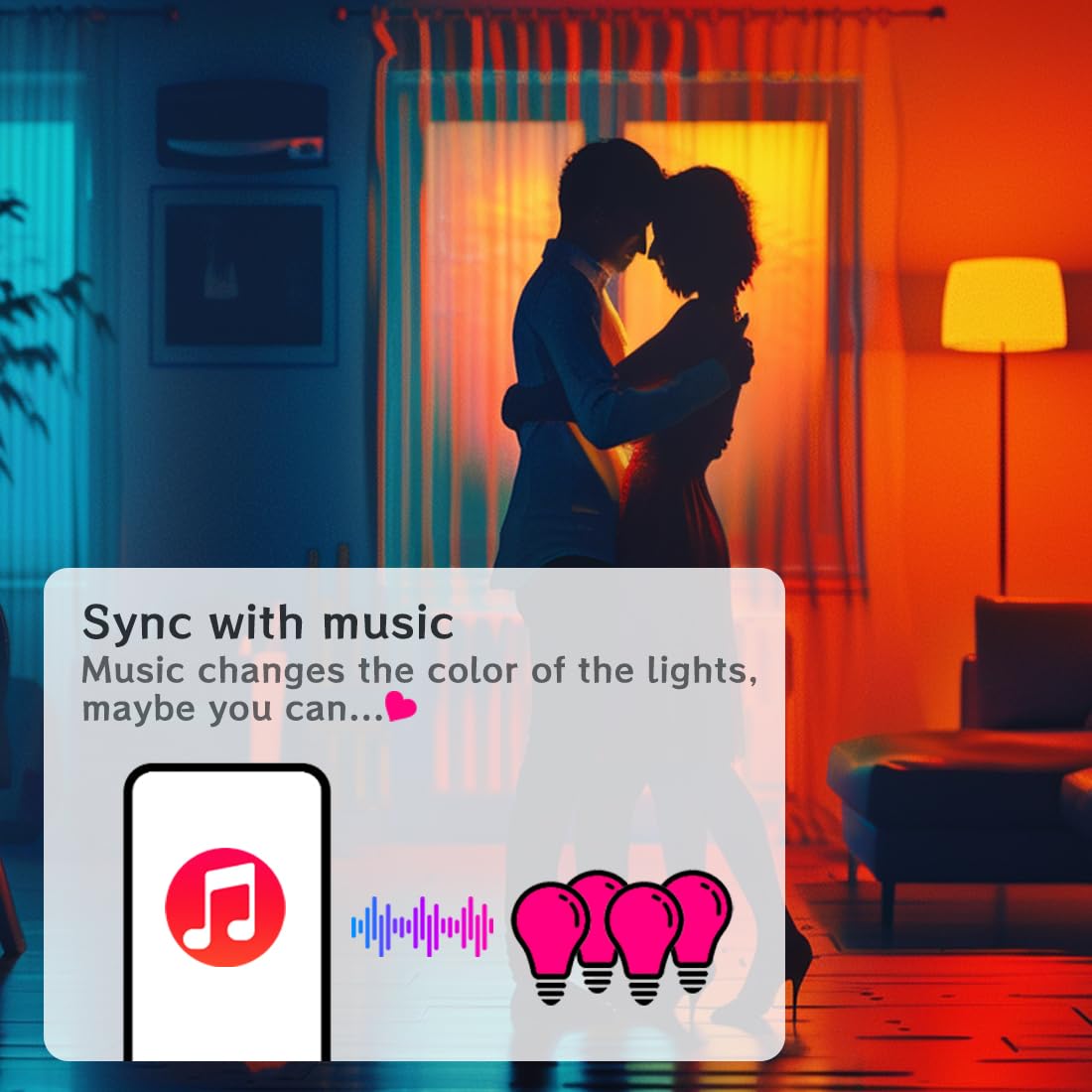 Music sync and dynamic modes in UCB bulbs for immersive atmosphere