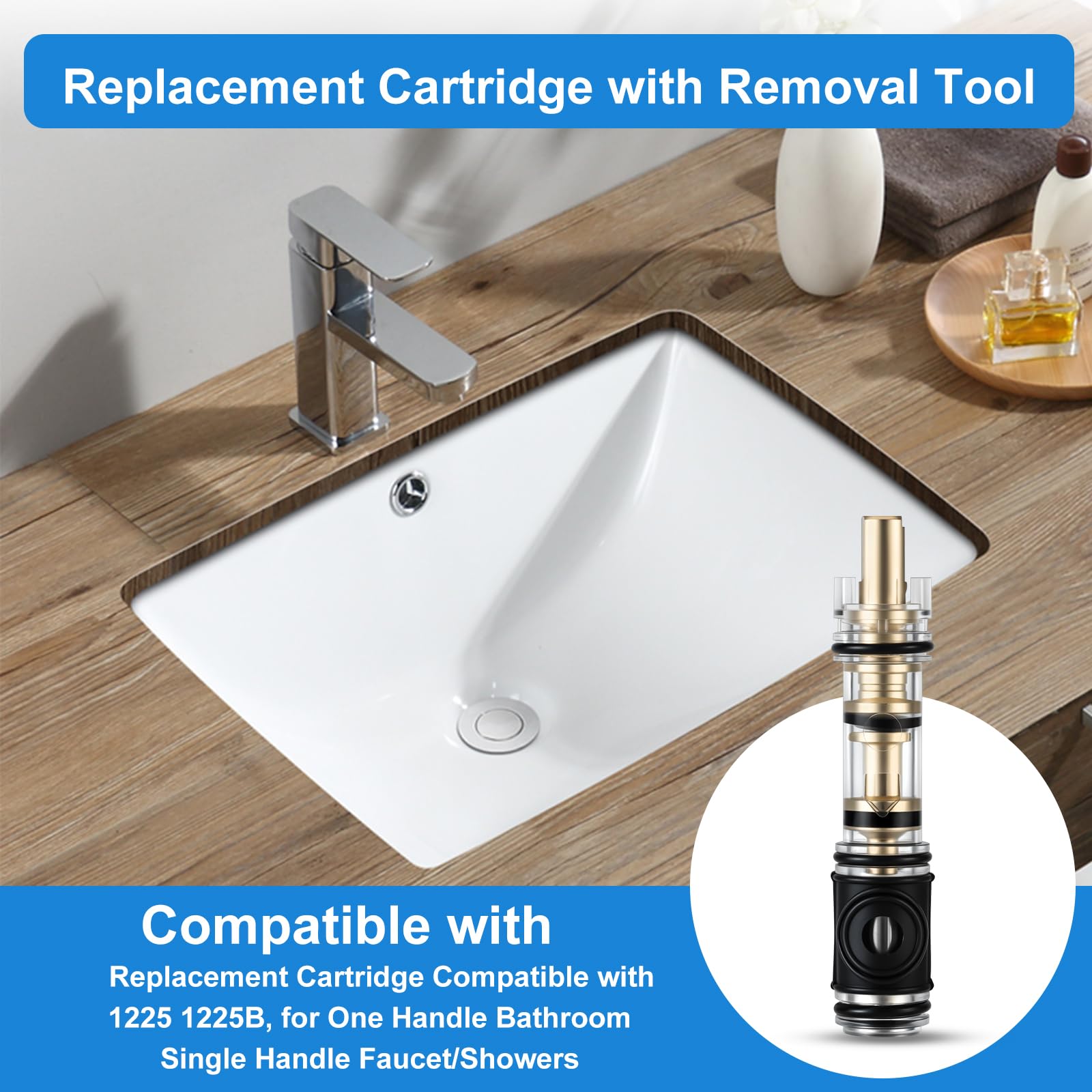 UCDETD replacement cartridge set compatible with Moen 1225/1225B for versatile use