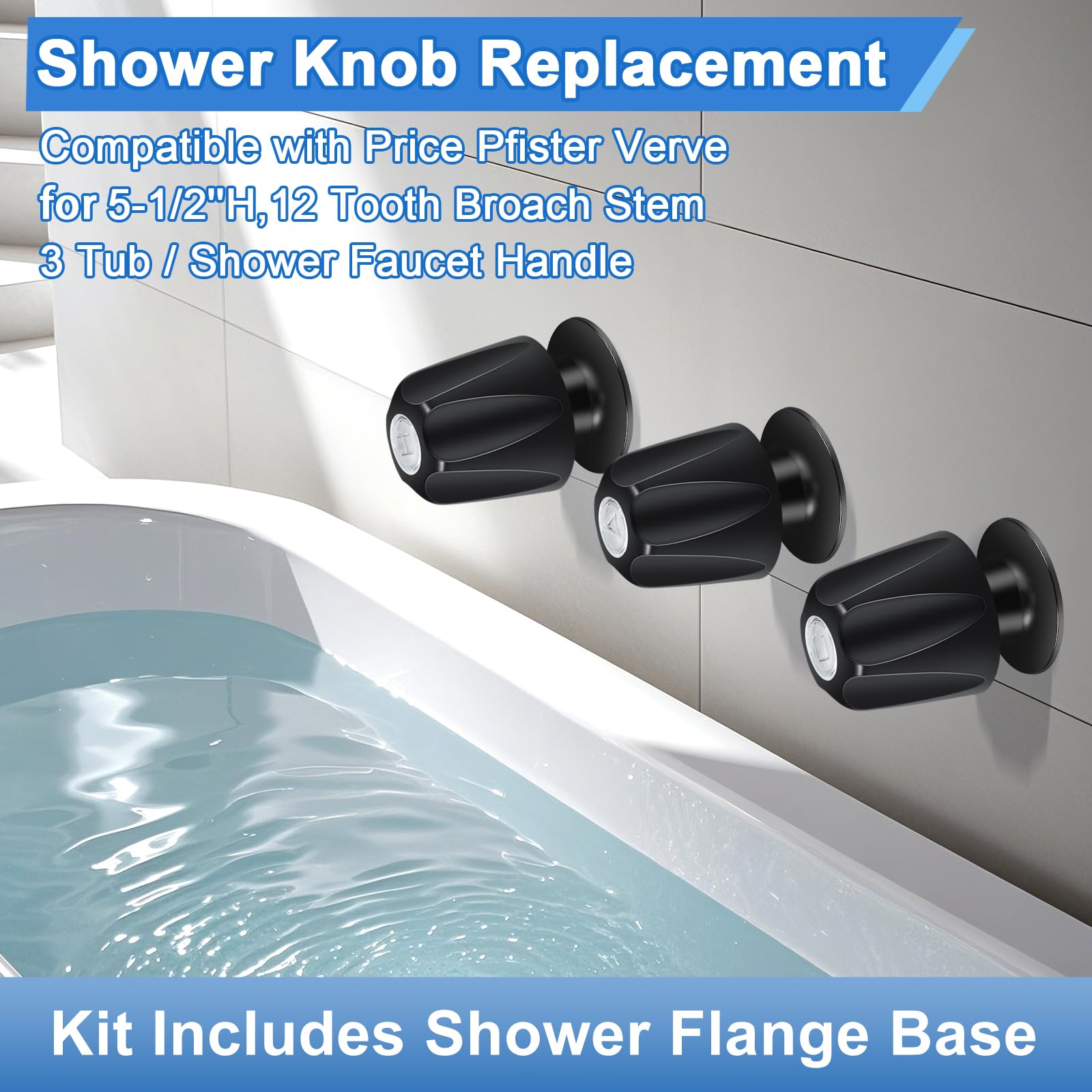UCDEDT matte black shower trim kit for quick bathroom refresh.
