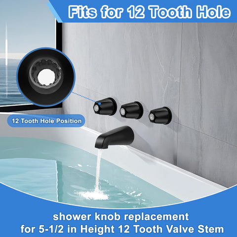 UCDEDT Verve-compatible faucet handle in matte black for Pfister setups.