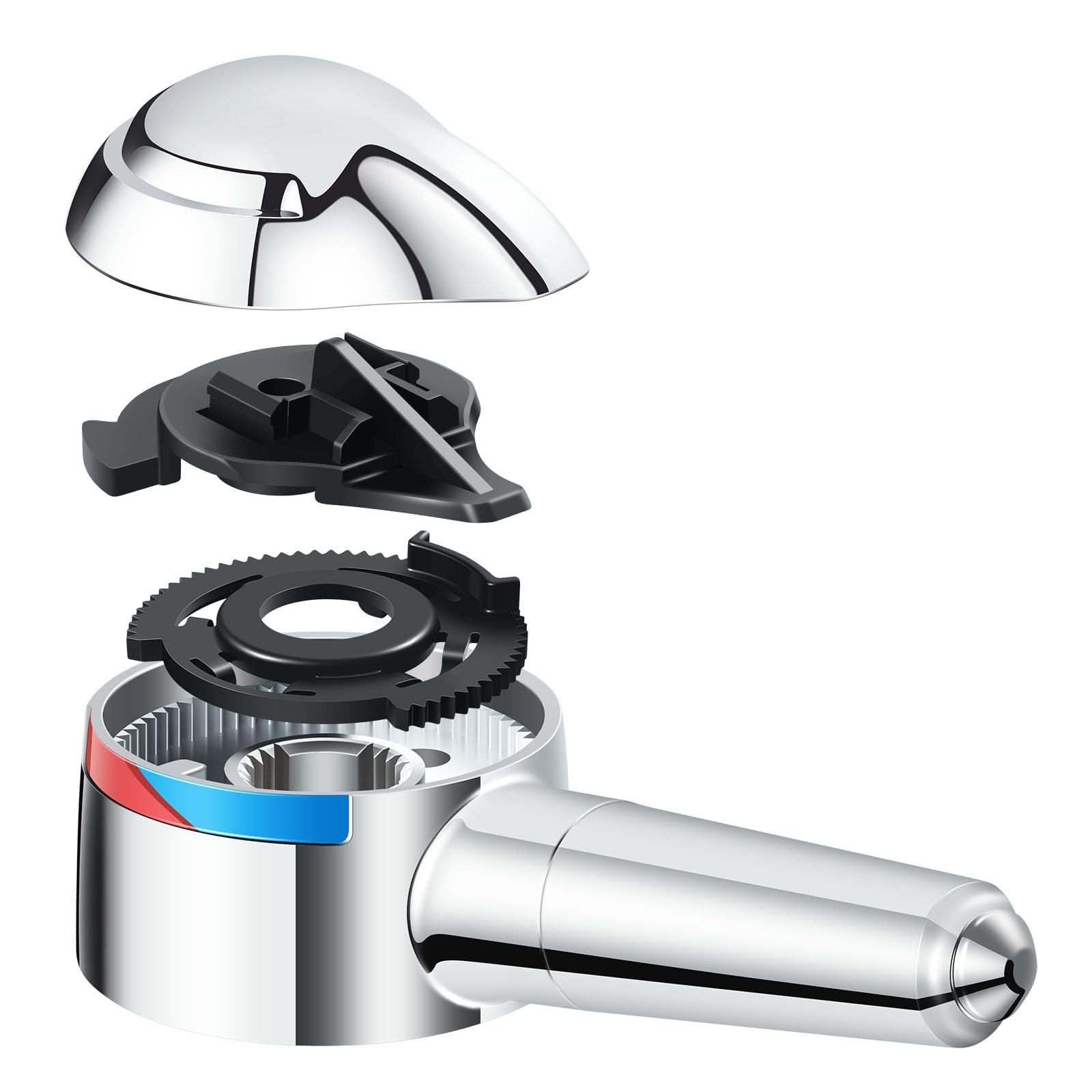 UCDEDT 10424 chrome lever handle for Delta 1700 series with smooth temperature control.
